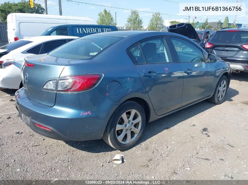 JM1BL1UF6B1366756 2011 Mazda Mazda3