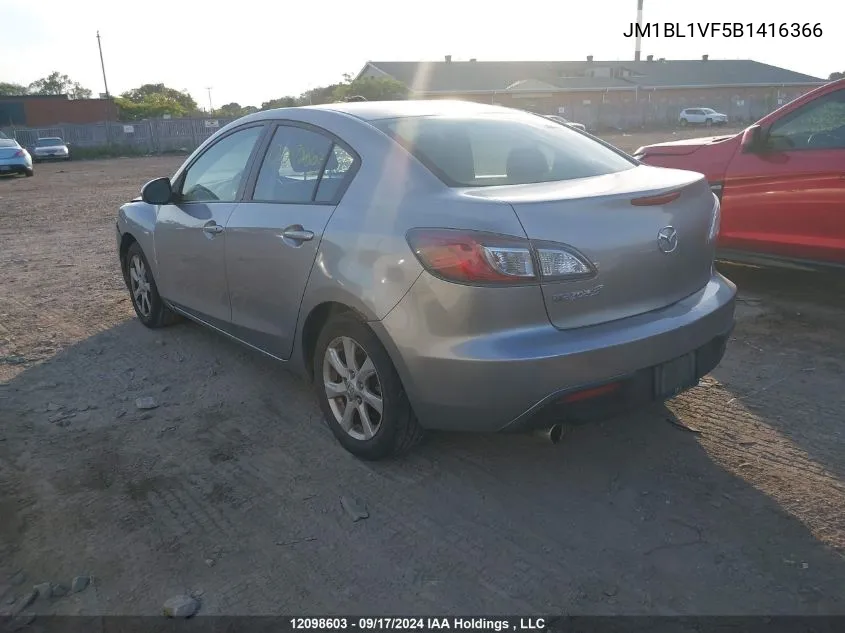 JM1BL1VF5B1416366 2011 Mazda Mazda3