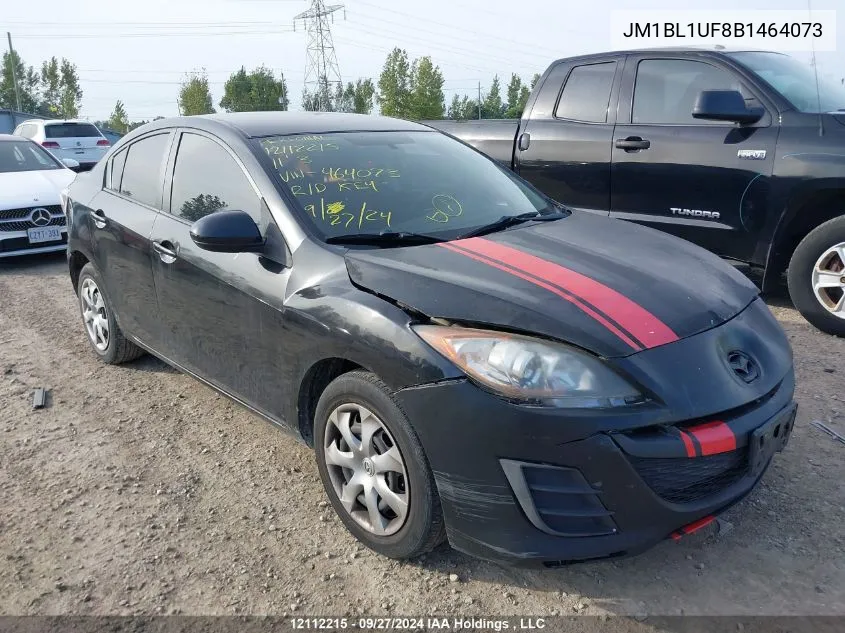 2011 Mazda Mazda3 VIN: JM1BL1UF8B1464073 Lot: 12112215