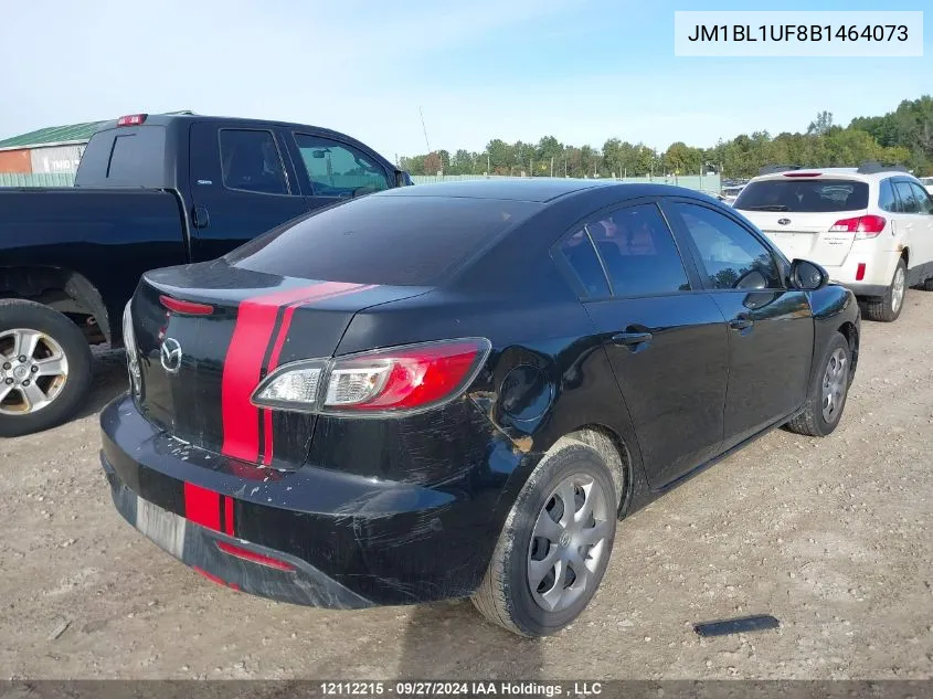 2011 Mazda Mazda3 VIN: JM1BL1UF8B1464073 Lot: 12112215