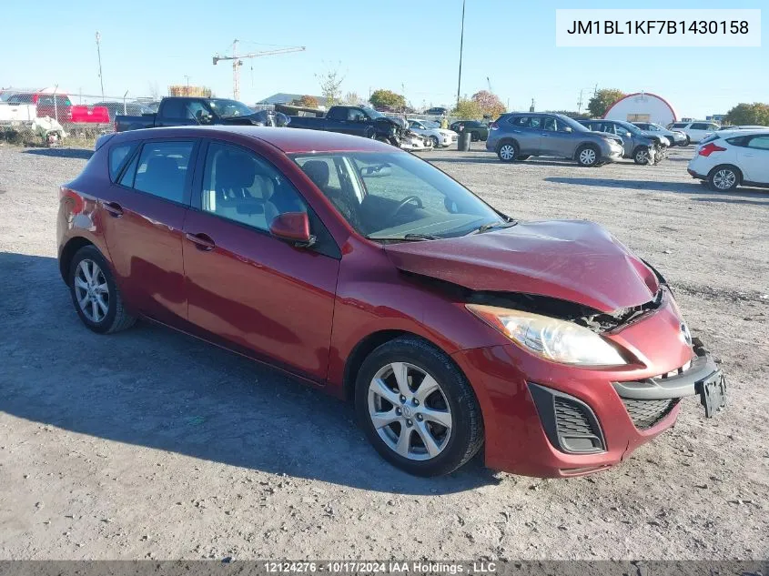 2011 Mazda Mazda3 VIN: JM1BL1KF7B1430158 Lot: 12124276