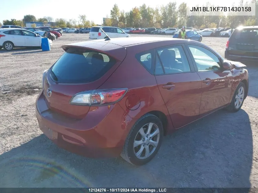 2011 Mazda Mazda3 VIN: JM1BL1KF7B1430158 Lot: 12124276