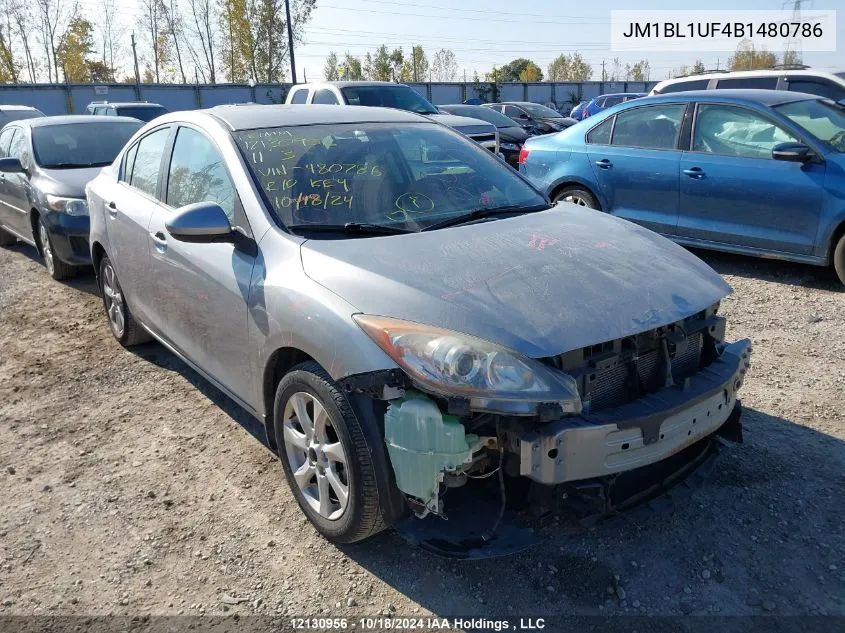 2011 Mazda 3 I VIN: JM1BL1UF4B1480786 Lot: 12130956