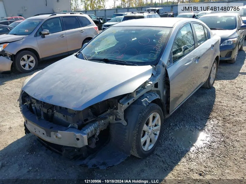 2011 Mazda 3 I VIN: JM1BL1UF4B1480786 Lot: 12130956