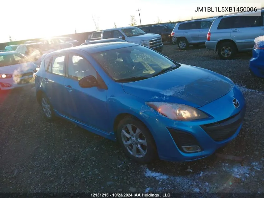 2011 Mazda Mazda3 VIN: JM1BL1L5XB1450006 Lot: 12131215