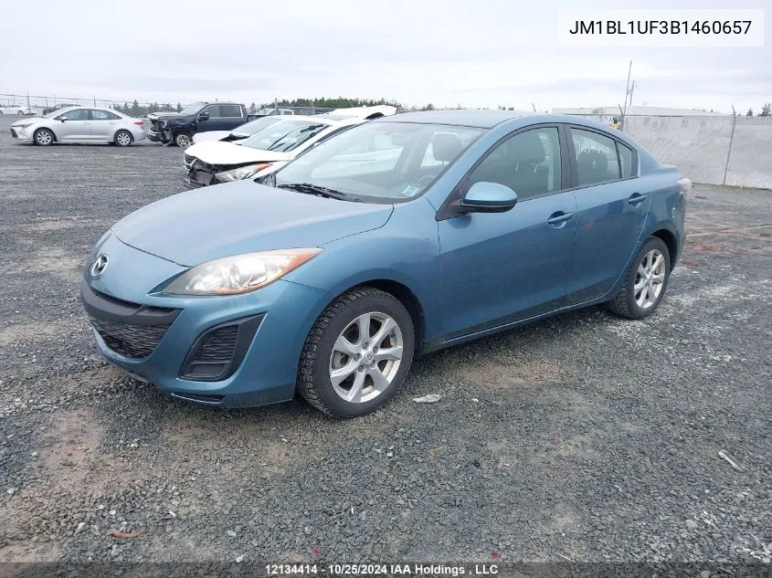 2011 Mazda Mazda3 VIN: JM1BL1UF3B1460657 Lot: 12134414