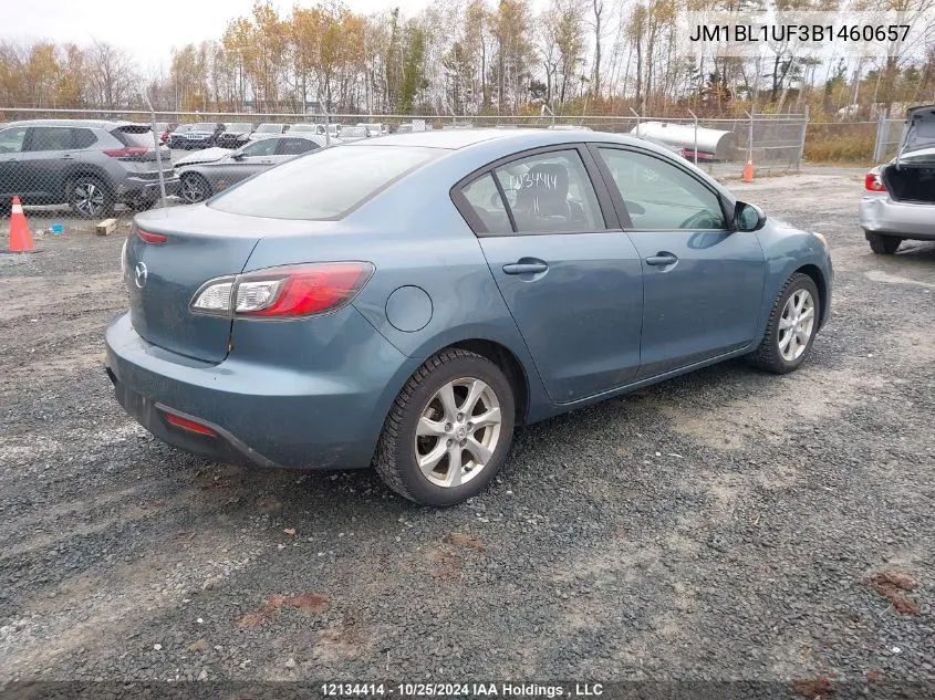 2011 Mazda Mazda3 VIN: JM1BL1UF3B1460657 Lot: 12134414