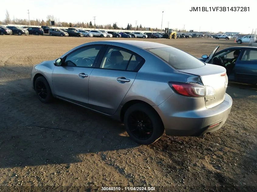 2011 Mazda 3 I VIN: JM1BL1VF3B1437281 Lot: 30048510