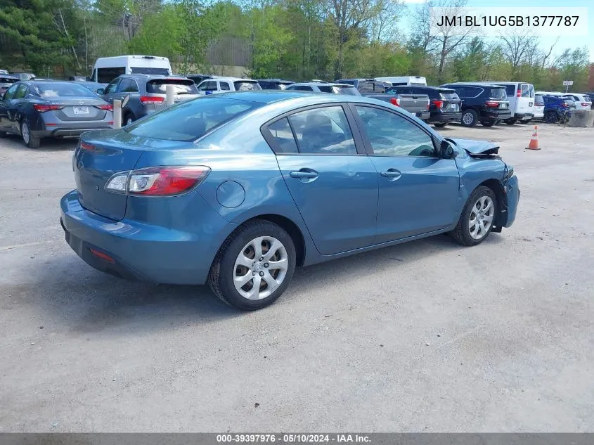 2011 Mazda Mazda3 VIN: JM1BL1UG5B1377787 Lot: 39397976