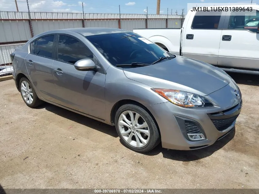 2011 Mazda Mazda3 S Sport VIN: JM1BL1U5XB1389643 Lot: 39786970