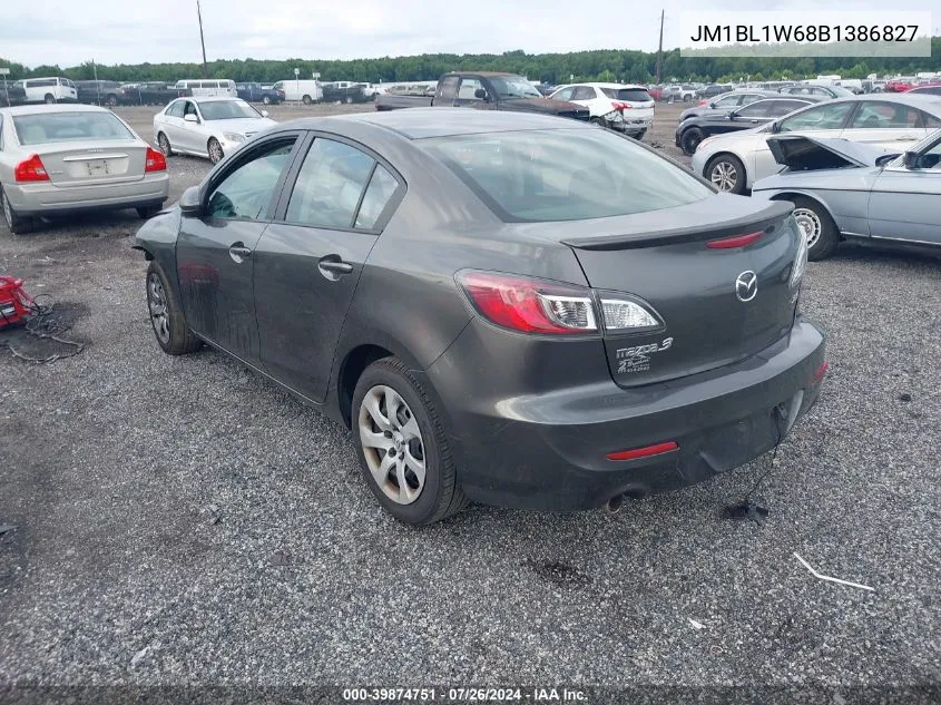 JM1BL1W68B1386827 2011 Mazda 3 S