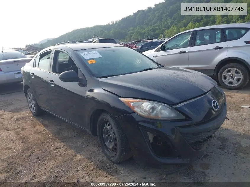 2011 Mazda Mazda3 I Sport VIN: JM1BL1UFXB1407745 Lot: 39957298