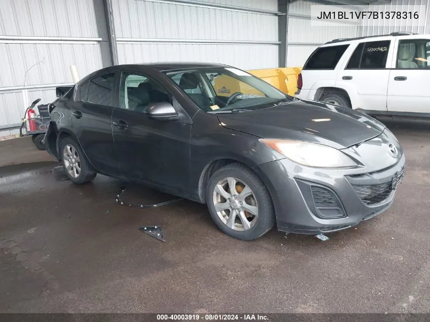 2011 Mazda Mazda3 I Touring VIN: JM1BL1VF7B1378316 Lot: 40003919