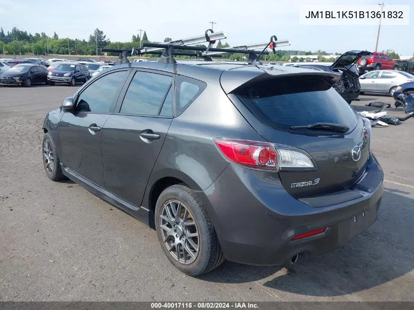 2011 Mazda Mazda3 S Sport VIN: JM1BL1K51B1361832 Lot: 40017115