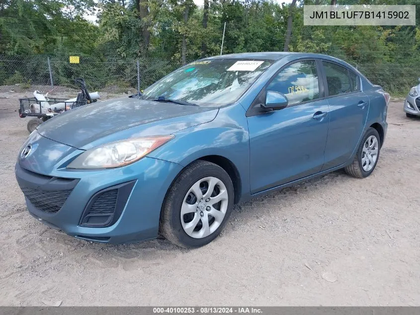 2011 Mazda Mazda3 I Sport VIN: JM1BL1UF7B1415902 Lot: 40100253