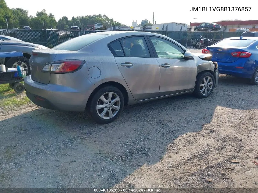 2011 Mazda Mazda3 I Touring VIN: JM1BL1VG8B1376857 Lot: 40105265