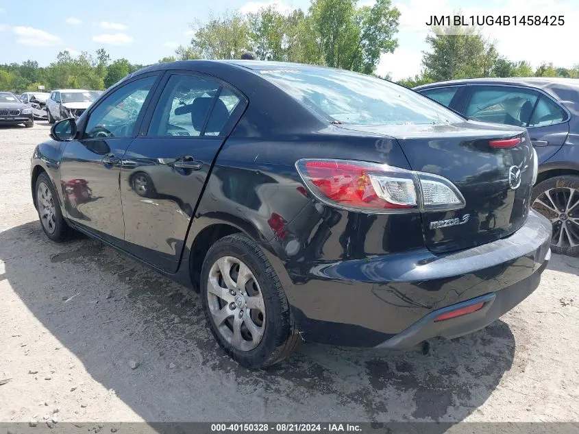 2011 Mazda 3 I VIN: JM1BL1UG4B1458425 Lot: 40150328