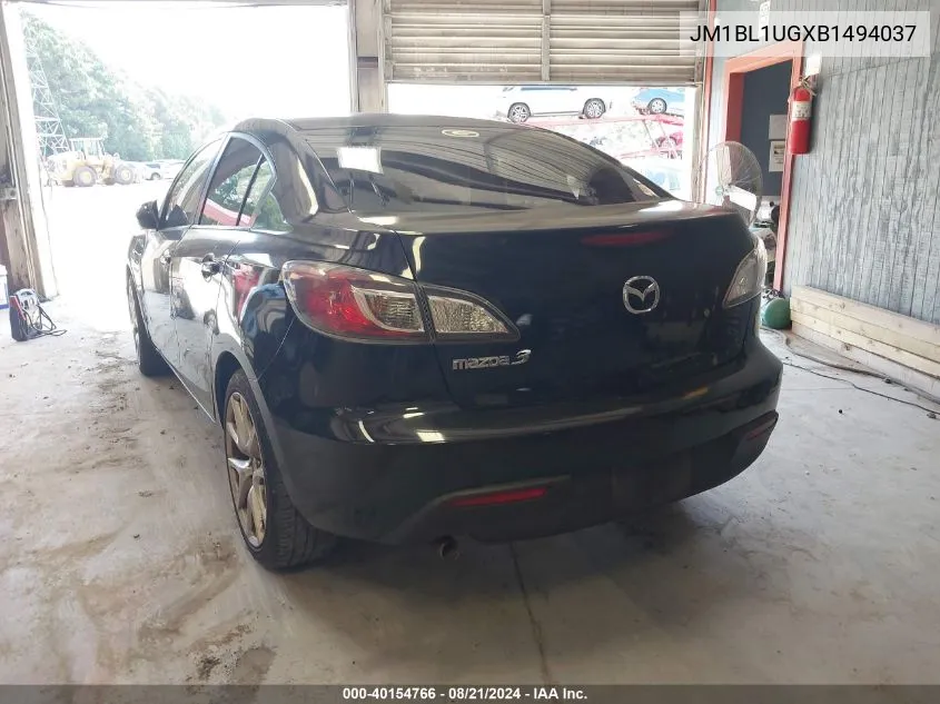 2011 Mazda Mazda3 I VIN: JM1BL1UGXB1494037 Lot: 40154766