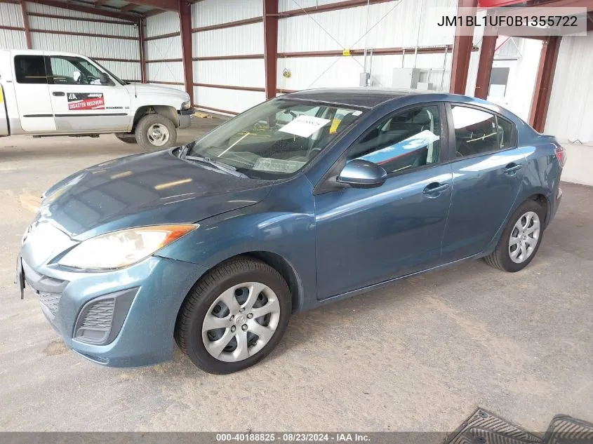 2011 Mazda Mazda3 I Sport VIN: JM1BL1UF0B1355722 Lot: 40188825