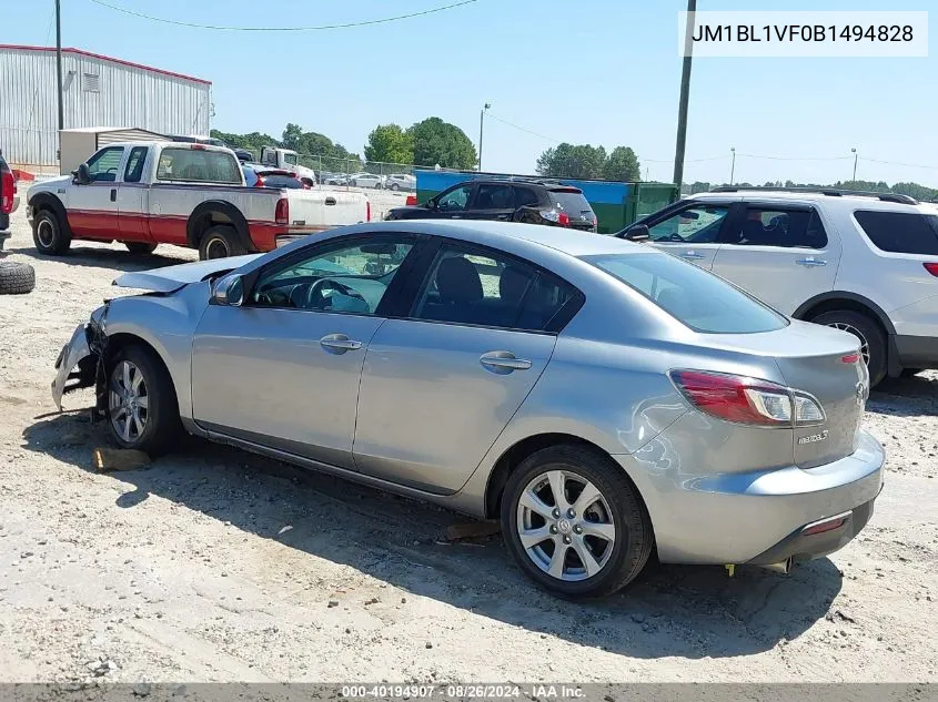 JM1BL1VF0B1494828 2011 Mazda Mazda3 I Touring