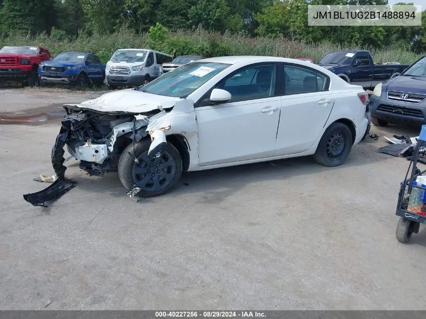 2011 Mazda Mazda3 I Sport VIN: JM1BL1UG2B1488894 Lot: 40227256