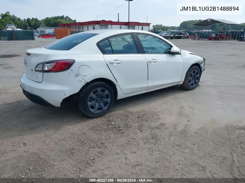 2011 Mazda Mazda3 I Sport VIN: JM1BL1UG2B1488894 Lot: 40227256