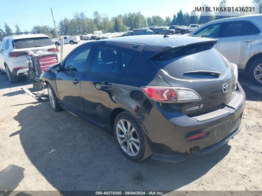 JM1BL1K6XB1436231 2011 Mazda Mazda3 S Sport