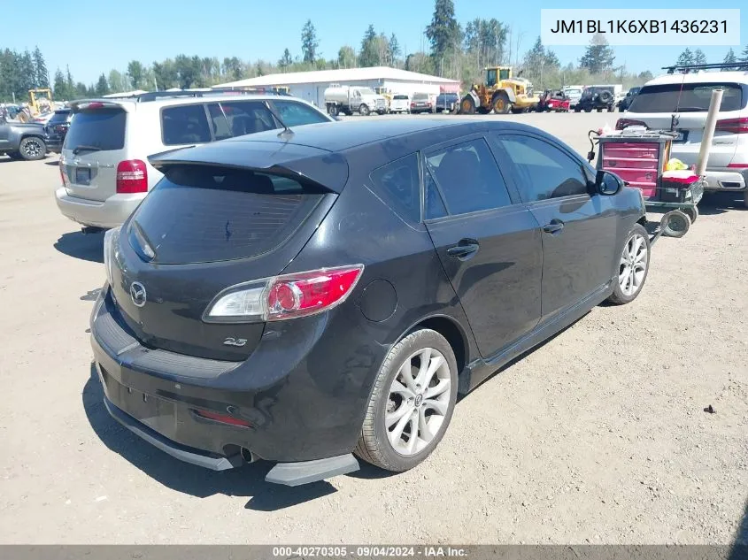 2011 Mazda Mazda3 S Sport VIN: JM1BL1K6XB1436231 Lot: 40270305