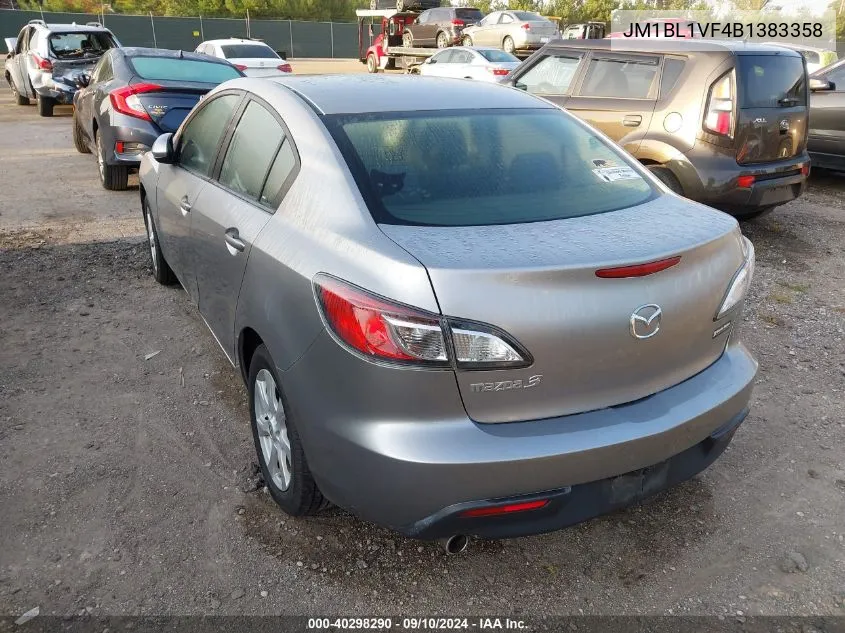 2011 Mazda Mazda3 I Touring VIN: JM1BL1VF4B1383358 Lot: 40298290