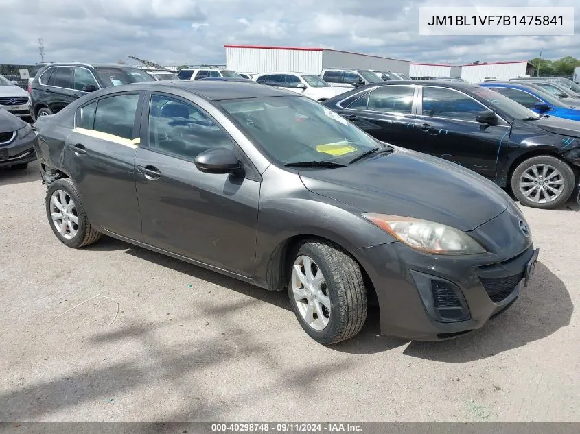 JM1BL1VF7B1475841 2011 Mazda Mazda3 I