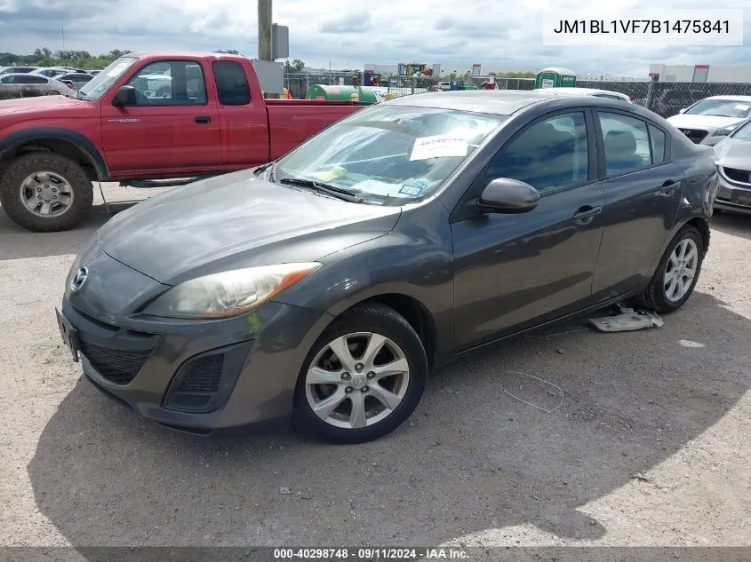 JM1BL1VF7B1475841 2011 Mazda Mazda3 I