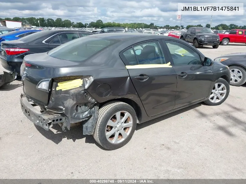 JM1BL1VF7B1475841 2011 Mazda Mazda3 I