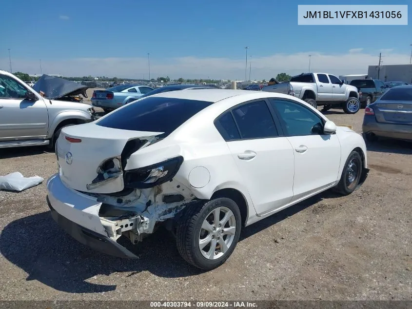 2011 Mazda Mazda3 I Touring VIN: JM1BL1VFXB1431056 Lot: 40303794