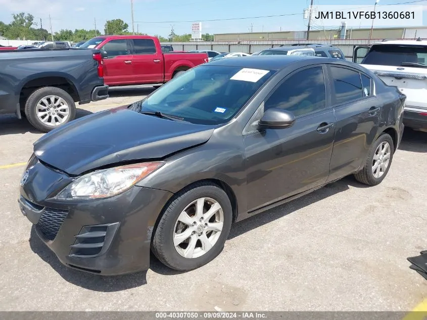 JM1BL1VF6B1360681 2011 Mazda Mazda3 I Touring