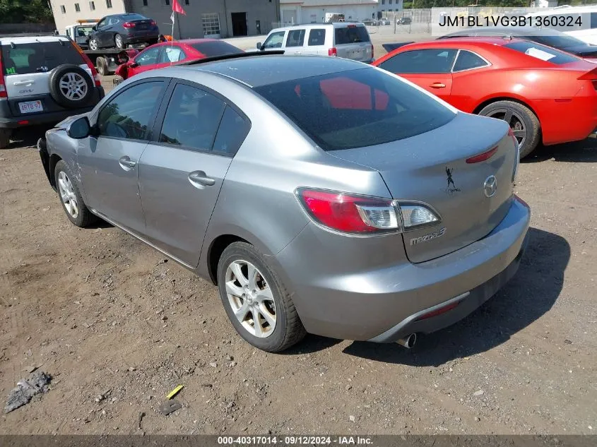 2011 Mazda Mazda3 I Touring VIN: JM1BL1VG3B1360324 Lot: 40317014