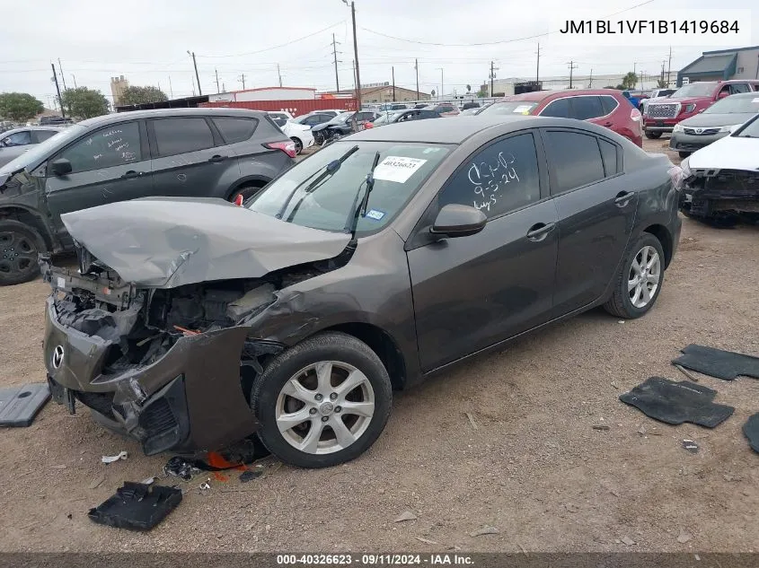 2011 Mazda 3 I VIN: JM1BL1VF1B1419684 Lot: 40326623