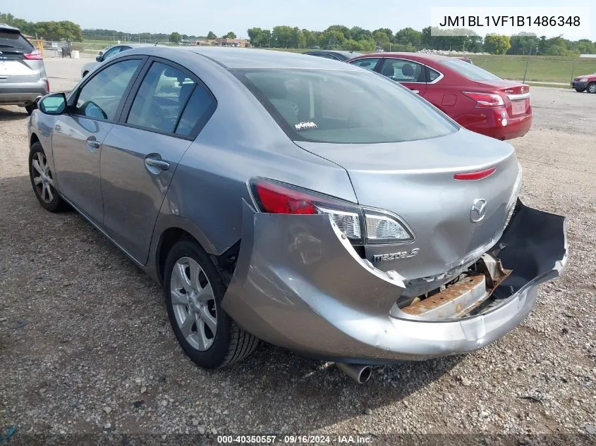 2011 Mazda Mazda3 I Touring VIN: JM1BL1VF1B1486348 Lot: 40350557