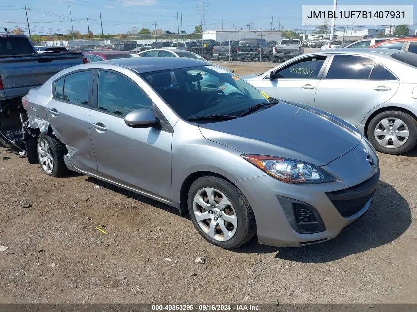 2011 Mazda Mazda3 I Sport VIN: JM1BL1UF7B1407931 Lot: 40353295