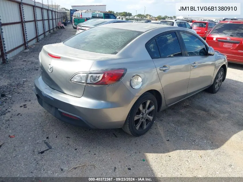 2011 Mazda Mazda3 I Touring VIN: JM1BL1VG6B1380910 Lot: 40372367