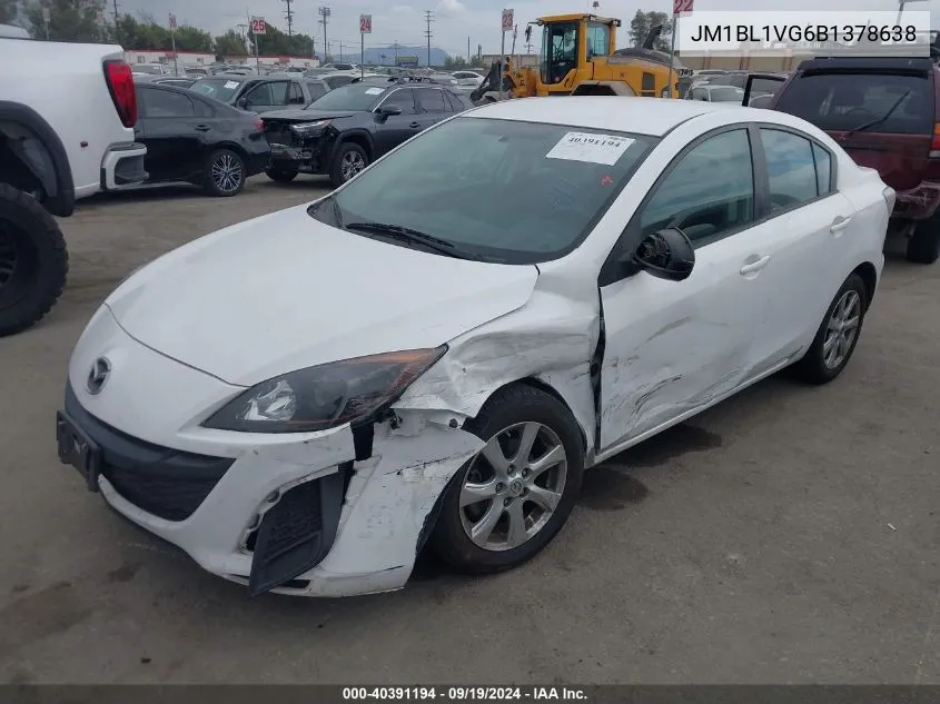 2011 Mazda Mazda3 I Touring VIN: JM1BL1VG6B1378638 Lot: 40391194