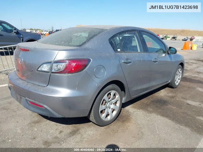 2011 Mazda Mazda3 I Sport VIN: JM1BL1UG7B1423698 Lot: 40404060