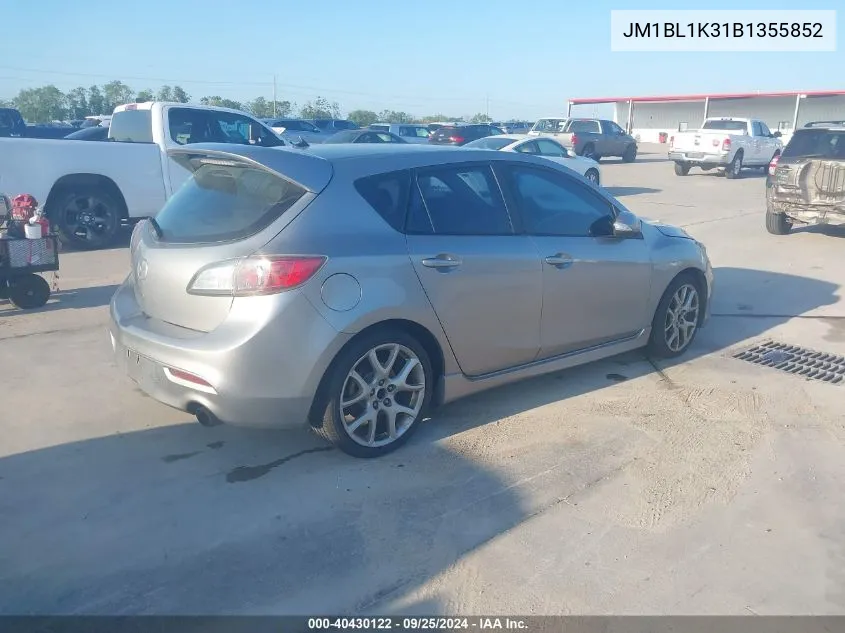 2011 Mazda Mazdaspeed3 Sport VIN: JM1BL1K31B1355852 Lot: 40430122