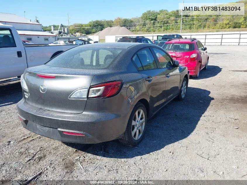 2011 Mazda 3 I VIN: JM1BL1VF3B1483094 Lot: 40436982