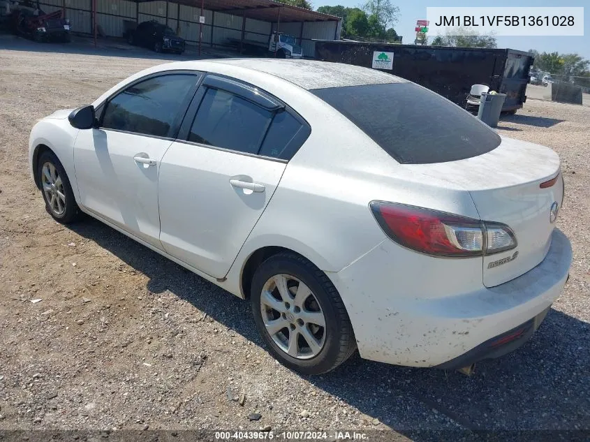 2011 Mazda Mazda3 I Touring VIN: JM1BL1VF5B1361028 Lot: 40439675