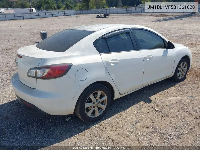 2011 Mazda Mazda3 I Touring VIN: JM1BL1VF5B1361028 Lot: 40439675