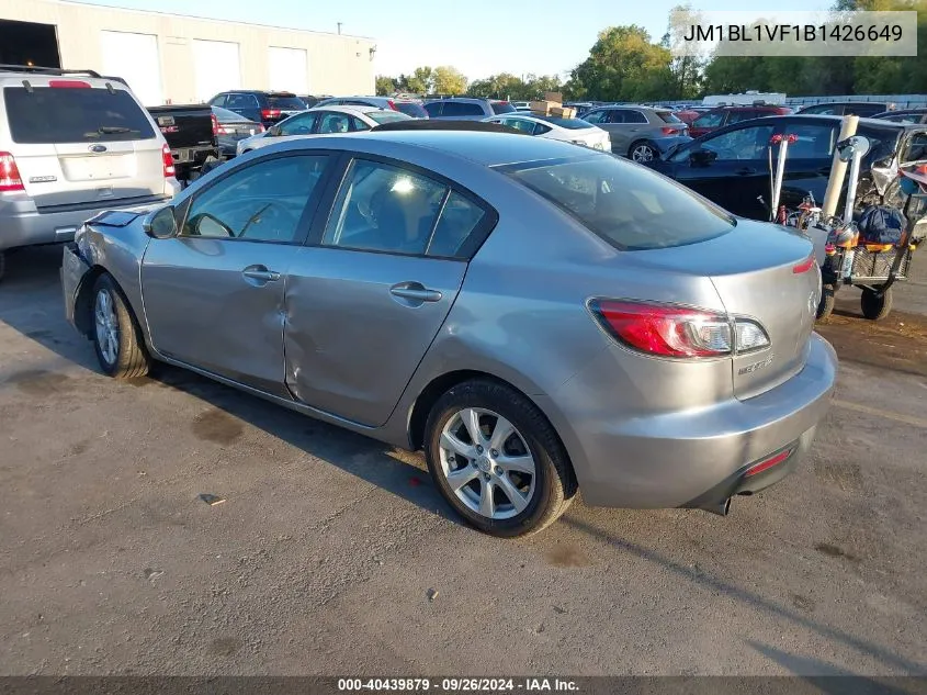 2011 Mazda Mazda3 I VIN: JM1BL1VF1B1426649 Lot: 40439879