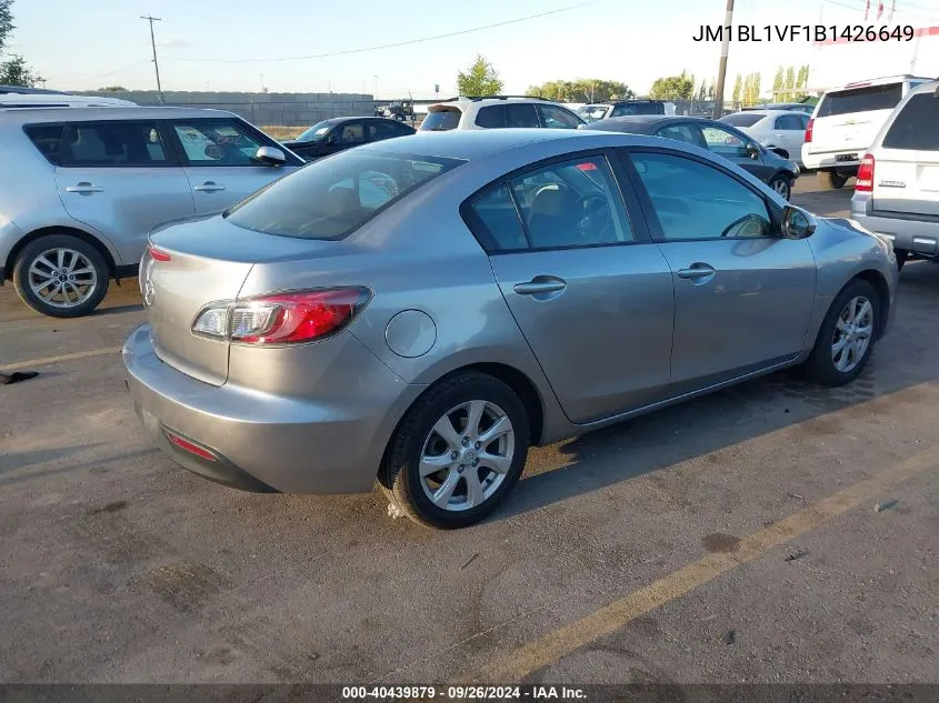 2011 Mazda Mazda3 I VIN: JM1BL1VF1B1426649 Lot: 40439879