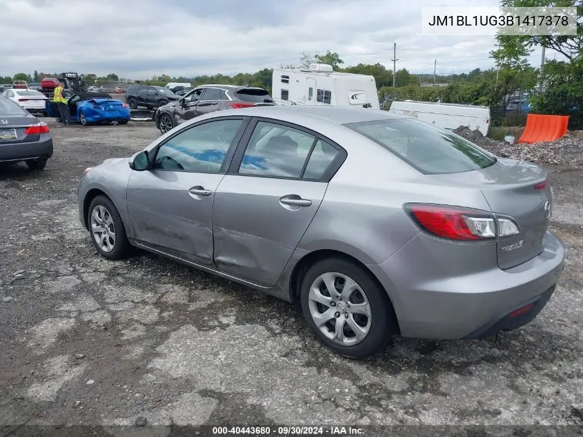 JM1BL1UG3B1417378 2011 Mazda Mazda3 I