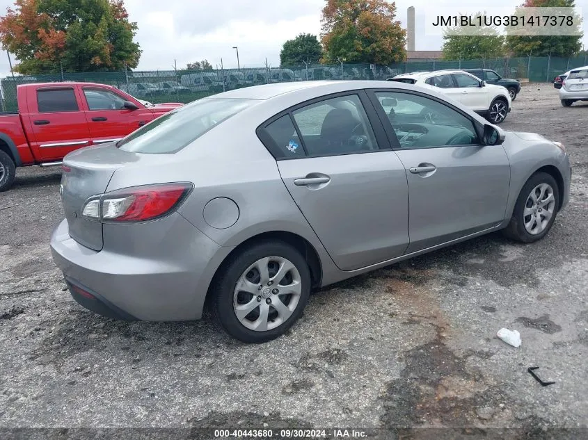 JM1BL1UG3B1417378 2011 Mazda Mazda3 I