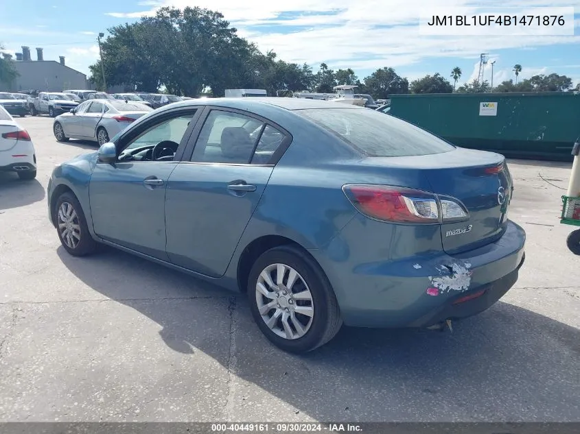 2011 Mazda Mazda3 I Sport VIN: JM1BL1UF4B1471876 Lot: 40449161